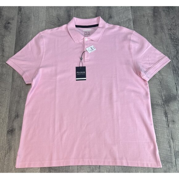 Jos A Bank Polo Shirt Mens Large Pink Cotton Tailored Fit Short Sleeve $45 NEW - Picture 7 of 7